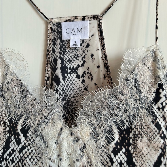 Cami NYC The Racer Charmeuse Snake Tank Top Silk - Picture 5 of 9